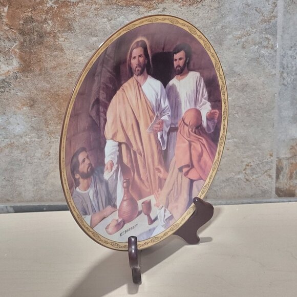 The Last Supper Plate Robert T Barrett  Life of Christ Bradford Exchange 1994 - Picture 11 of 12